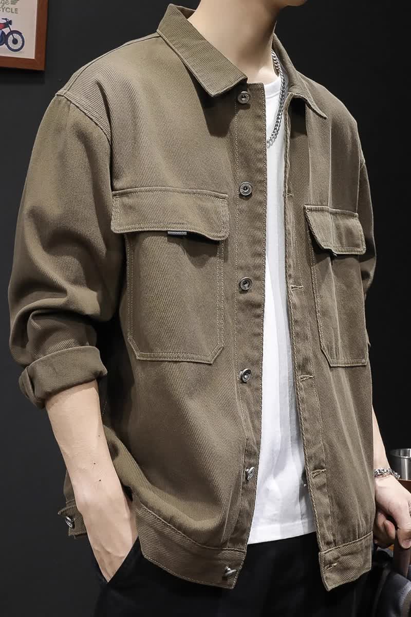 夹克衬衫外套男2025新款秋季A079-C01-P58【网络图1】4-8XL元,男装夹克,电商A079