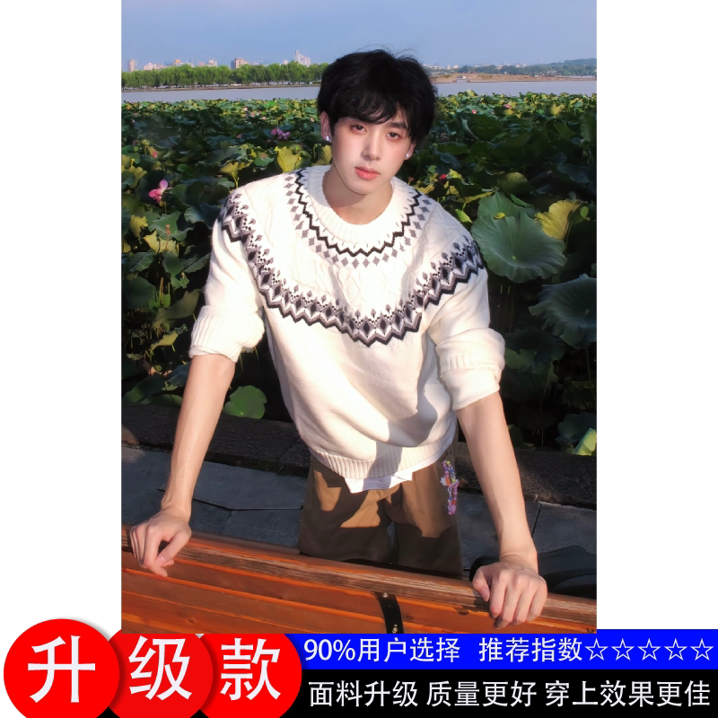 【网52】年秋冬2025新款高领毛衣套头宽松外穿A079-M256-P49,男装针织衫/毛衣,电商A079