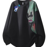 【网18】牌宽松无帽卫衣男春秋季A079-7015-P38-40，男装卫衣，电商A079