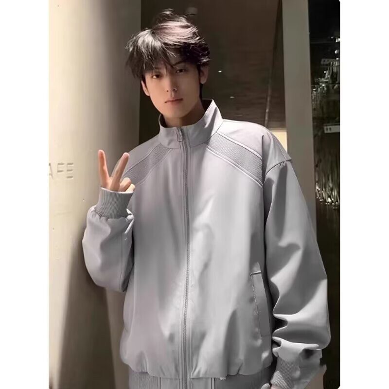 [001]飞行夹克男款痞帅高级感棒球服短款立领外套A079-8369-P56，男装夹克，电商A079