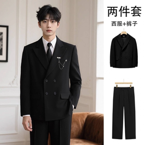 【98】5休闲潮修身双排扣西服潮男小西装单西外套A079-XZ361-P59图片