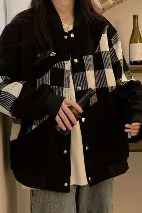 [【231】25拼接刺绣棒球服春秋季新款百搭A079-897-58,女装职业装,电商A079