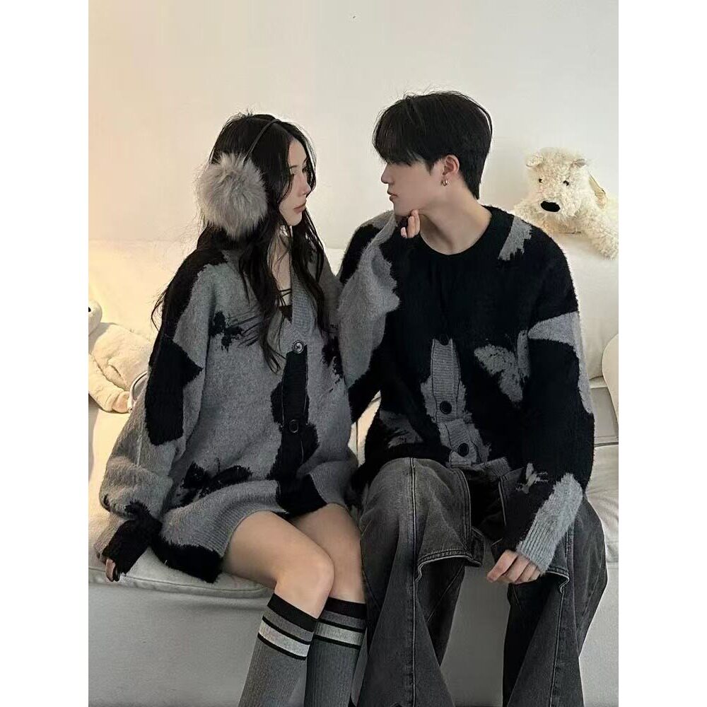 【网28】提花针织开衫情侣秋冬新款A079-M29-P60,男装卫衣,电商A079