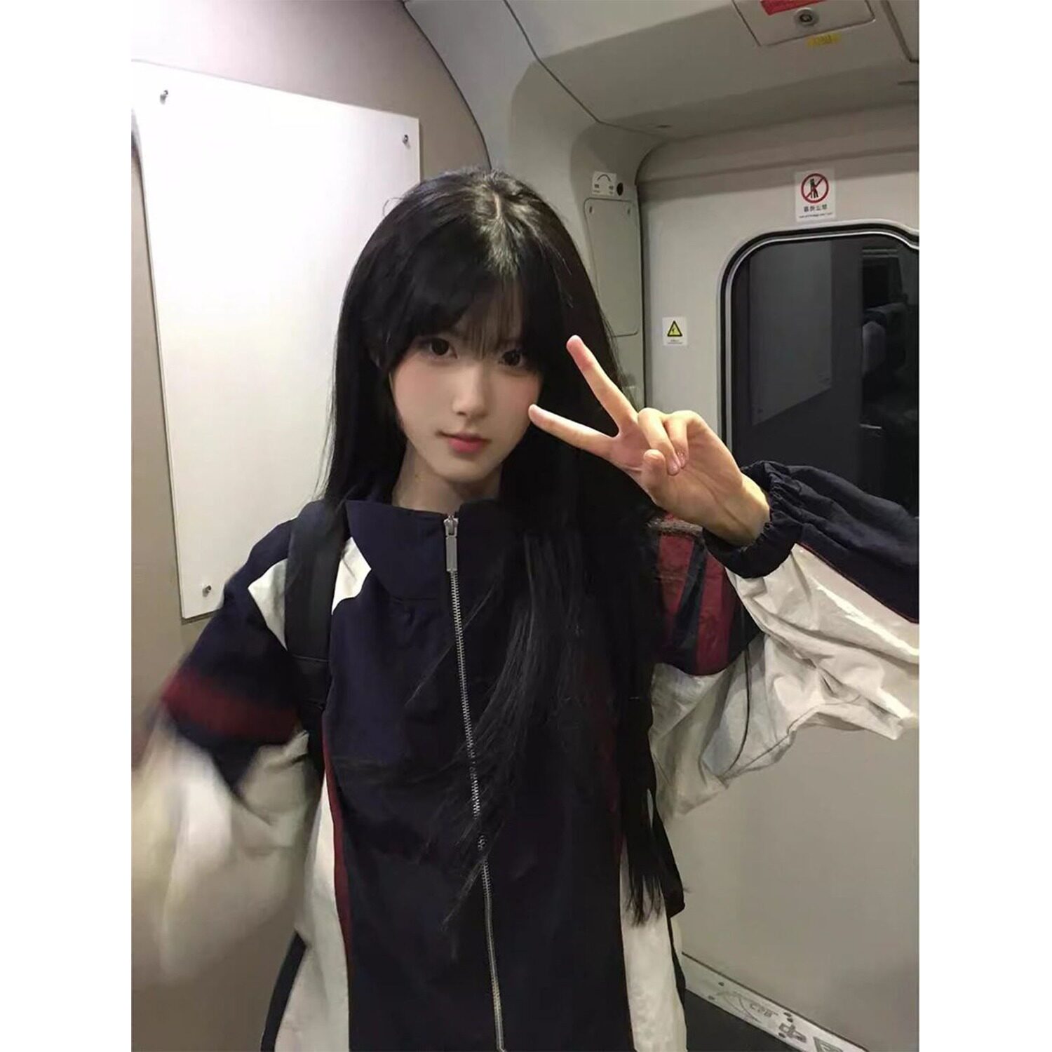 【001】拼接撞色翻领夹克男女新款宽松休闲运动外套A079-1193-P57,男装夹克,电商A079