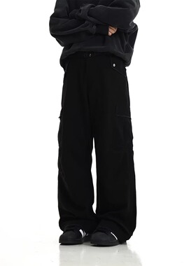 [002]工装牛仔裤男情侣宽松直筒阔腿休闲长裤 A079-K6606-P59