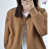 夹克男士冬简约宽松休闲百搭撞色翻领外套潮流A079-D73-P57，男装夹克，电商A079