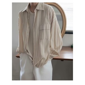 【079】长袖竖条纹衬衫男痞帅休闲衬衣A079-CS6322--P39图片