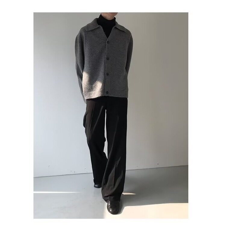 【网59】翻领针织衫早秋新款上衣潮长袖秋冬A079-874-P54,男装针织衫/毛衣,电商A079