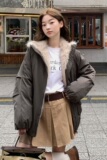 【151】5拼接毛领花苞派克服棉斯男女外套A079-8856-P109，女装短外套，电商A079