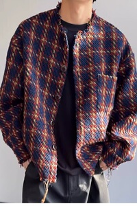 【23】格子长袖衬衫男宽松休闲百搭外套A079-J475-59图片
