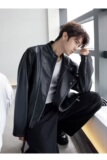 [001]休闲短款皮衣外套男款宽松立领皮夹克A079-J783-P80，男装夹克，电商A079