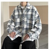 【网图4】格子长袖衬衫男女春秋季A079-7002-P36，男装衬衫，电商A079