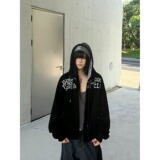 【8】开衫连帽卫衣男女秋冬新款宽松情侣拉链外套A079-A254-P57，女装短外套，电商A079