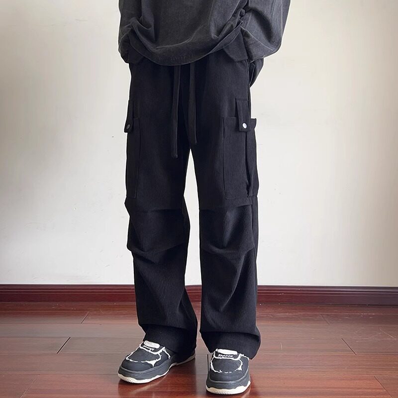 【网122】灯芯绒工装裤男秋冬新款宽松直筒裤子A079-K014-P42,男装工装外套,电商A079