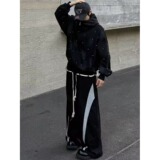【网8】珍珠点缀连帽卫衣休闲百搭宽松开衫上衣A079-A242-P56，男装卫衣，电商A079
