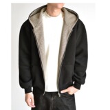 【232休闲宽松】两面穿卫衣夹克情侣款A079-JK118-P61，男装夹克，电商A079