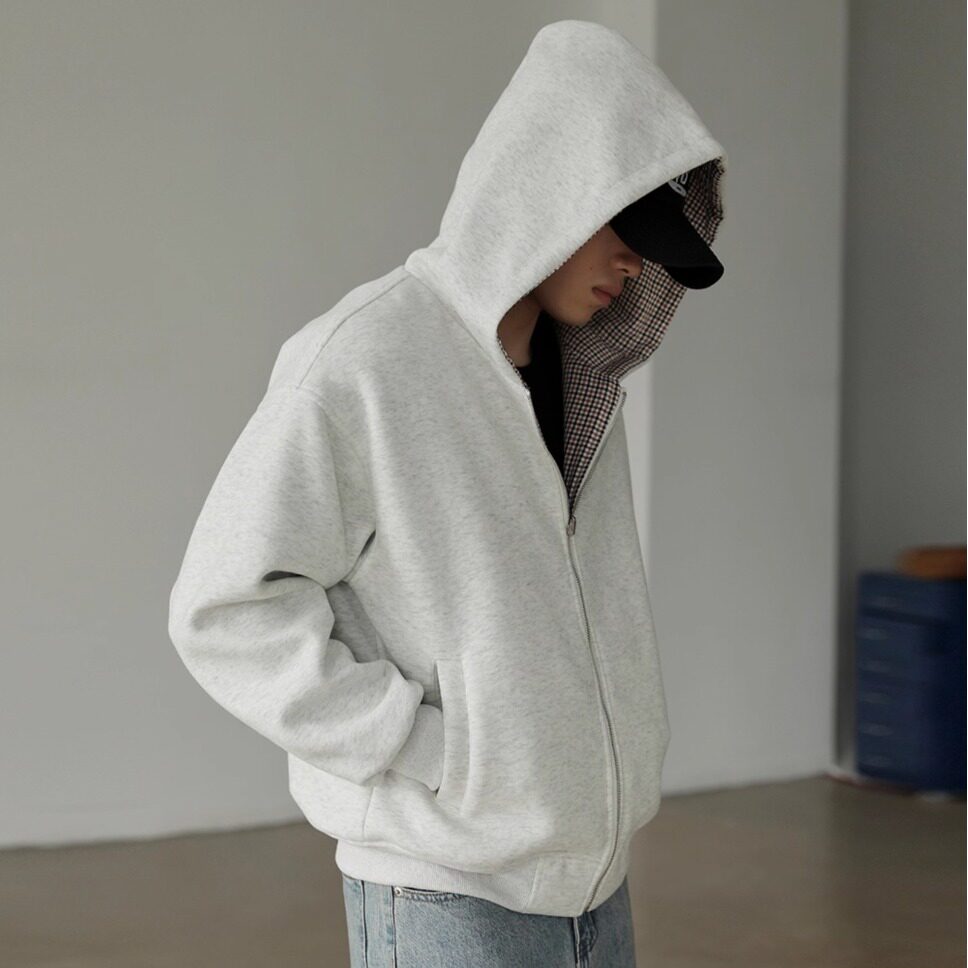 【232休闲】两面穿卫衣夹克情侣款A079-JK118-P61,男装夹克,电商A079