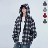 【网图有货14】磨毛格子衬衫长袖25情侣款A079-RS126-P49，男装衬衫，电商A079