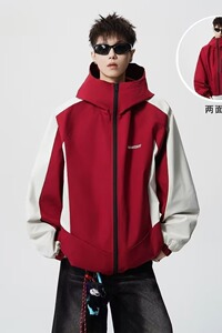 [001]运动户外连帽冲锋衣夹克男拼接撞色工装外套A079-3416-P76图片