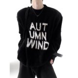 【112】5圆领字母印花撞色宽松长袖套头针织毛衣A079-MY408-P51，男装针织衫/毛衣，电商A079