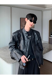 【网7】男宽松潮男短款垫肩夹克外套A079-8552-P75图片