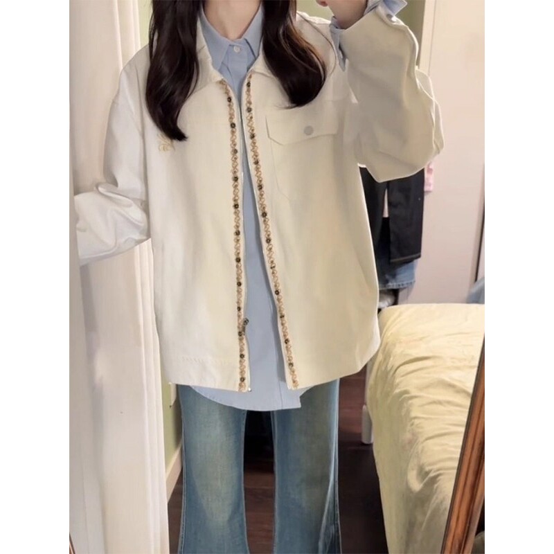 【181】潮牌潮情侣美式复古织夹克宽松翻领外套男A079-1458-P74,男装夹克,电商A079