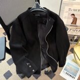 【网40】简约纯色重磅飞行员夹克男秋冬A079-JK32-P71，男装夹克，电商A079