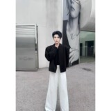 【网23】百搭简约文艺潮流流行西装A079-X18-54，男装西服，电商A079