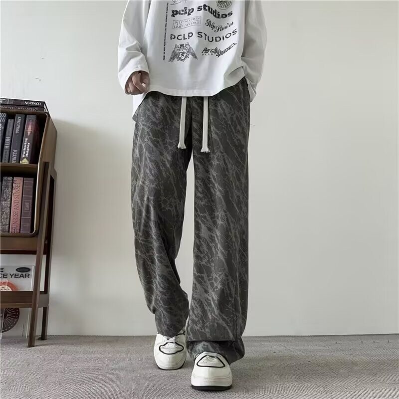 网24】秋季加绒加厚宽松直筒运动阔腿休闲长裤A079-GK20-P30,男装卫衣,电商A079
