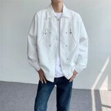 【网59】长袖衬衣男韩版宽松开衫外套A079-C248-P39，男装衬衫，电商A079