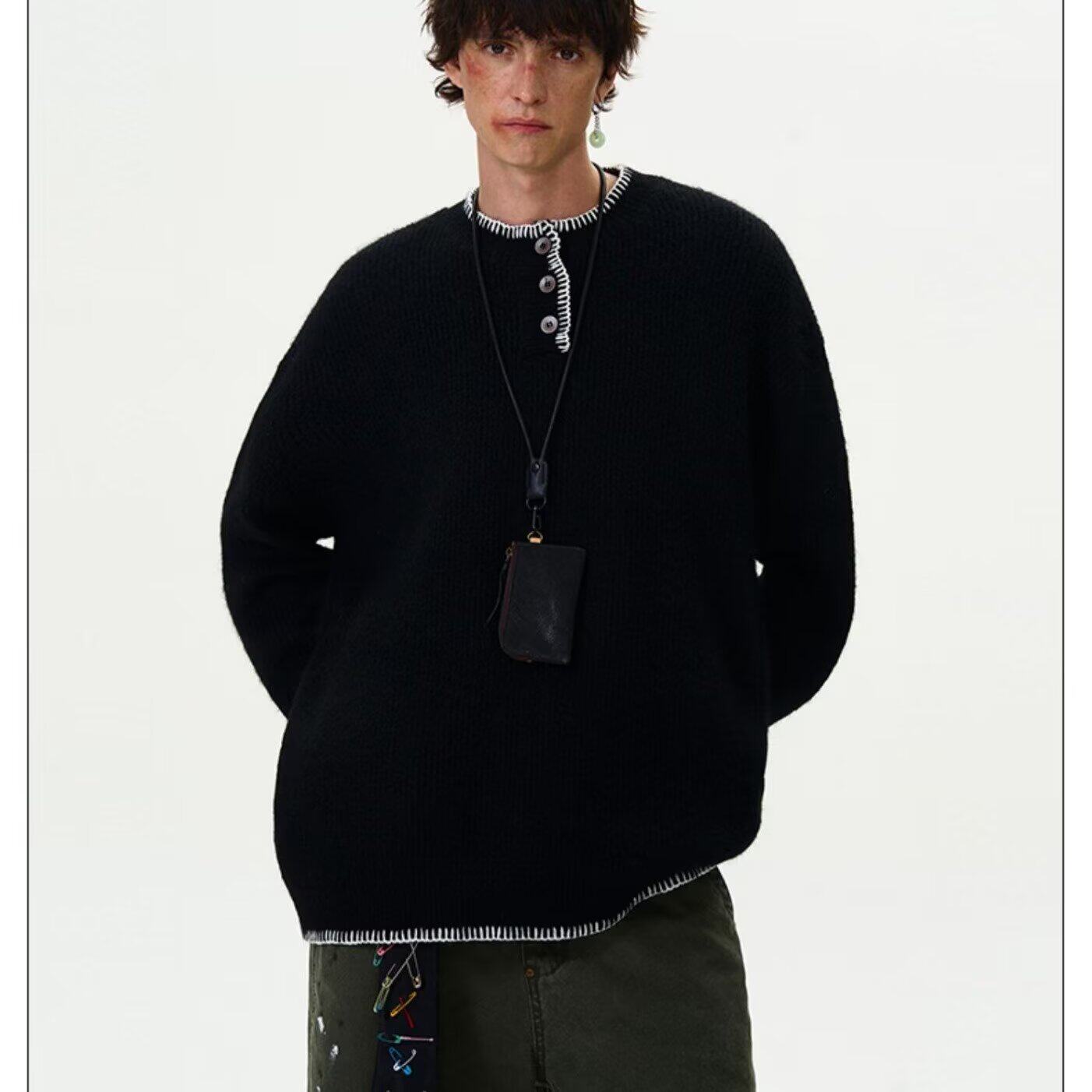 【网54】新款针织衫新款百搭长袖毛衣A079-M466-P54，男装针织衫/毛衣，电商A079