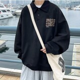 【9】25宽松加厚麂皮绒翻领Polo卫衣2025年高街A079-WY106-P40，男装卫衣，电商A079