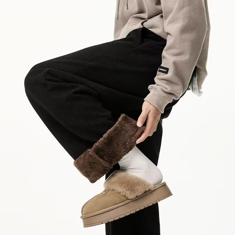 【002】5款秋冬季松紧腰灯芯绒加厚直筒裤A078-A8086-P37，男装休闲裤，电商A079