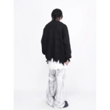 【7】25破坏感毛衣男女秋冬季慵懒风半拉链针织衫A079-9809-P58，男装针织衫/毛衣，电商A079