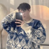 【284】圣诞毛衣圆领针织衫男生秋冬毛衣情侣款A079-MY1706-P46，男装针织衫/毛衣，电商A079
