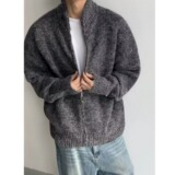 【网59】双拉链头外套针织衫开衫毛衣外套A079-M36-P50，男装针织衫/毛衣，电商A079