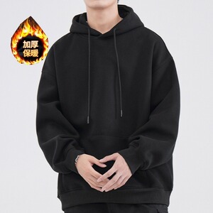【001】冬季加厚加大码卫衣男宽松连帽衫加绒外套A079-T010-P40图片