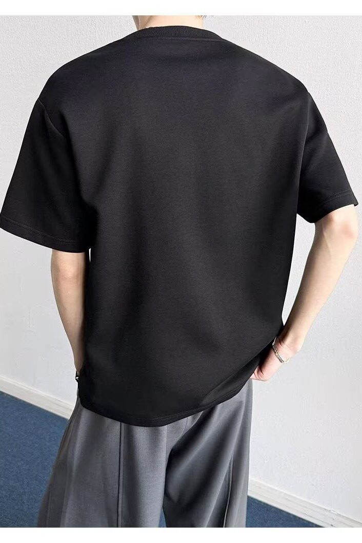 [003]男士短袖T恤圆领半袖宽松体恤男装落肩袖潮流A079-D911-P27,男装T恤,电商A079