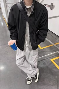 [175]外套男新款开衫立领宽松休闲工装夹克潮A079-JK8803-P57图片