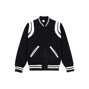 【网图有货11】黑白撞色棒球服外套A079-M7-P48图片
