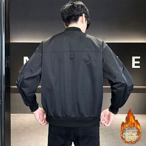 【001】加绒加厚男装外套棒球领飞行员夹克外套A079-G1603-P64图片
