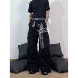 【191】双面字母印花绣褶皱水洗工装A079-779-P56，男装工装外套，电商A079