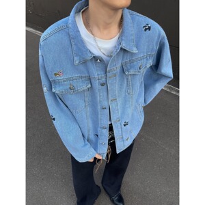 【网51】牛仔外套刺绣夹克A079-J90-P64,男装工装外套,电商A079