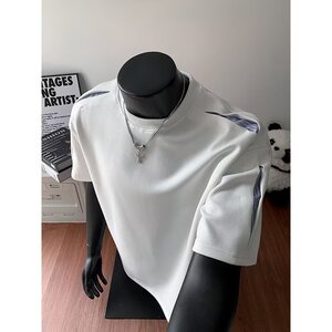 [003]假两件短袖T恤男宽松百搭休闲半袖体恤衣服A079-D920-P28