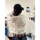 棉衣时尚慵懒潮流气质刺绣拼皮棒球服A079-WT104-P65，男装棉衣，电商A079