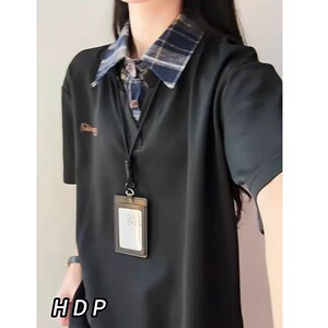[012]假两件休闲POLO衫短袖男宽松翻领T恤A079-D912-P34图片