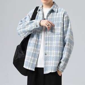 小香风外套男款宽松休闲毛呢夹克A079-CS440-P46图片