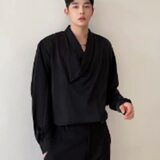 【59】轻奢衬衫男长袖痞帅绸缎衬衣薄A079-C41-P36，男装衬衫，电商A079