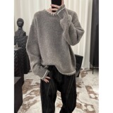 【13】针织衫男士秋套头毛衣宽松圆领上衣A079-5350-P58，男装针织衫/毛衣，电商A079