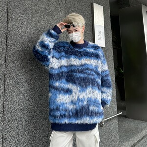 【7】针织衫毛衣情侣潮流单排扣宽松型长袖A079-9803-P62图片